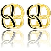 14k Gold Plated Plastic Hoop Earrings for Women Jewelry