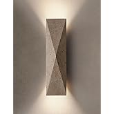 LVLVlech Alabaster Wall Sconce, 15.74" Natural Marble Wall Sconce Vanity Light Fixture for Living Room,Modern Wall Light, Mar
