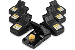 eedapo 7-Pack Mouse Traps Indoor Outdoor, Heavy Duty Reusable Snap Mice Traps with Anti-Bait Theft Design, Quick Kill High Se