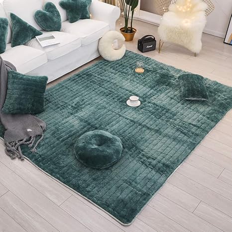 Amazon じゅうたん おしゃれ ラグマット 無地 北欧 110 180 カラーシンプル モダンかわいい カフェ風 洗える インテリア カーペット 室内用 滑り止め付き 抹茶グリーン ホットカーペット対応 折り畳み可能 床暖房 あたたかい センターラグ ラグ カーペット オンライン通販