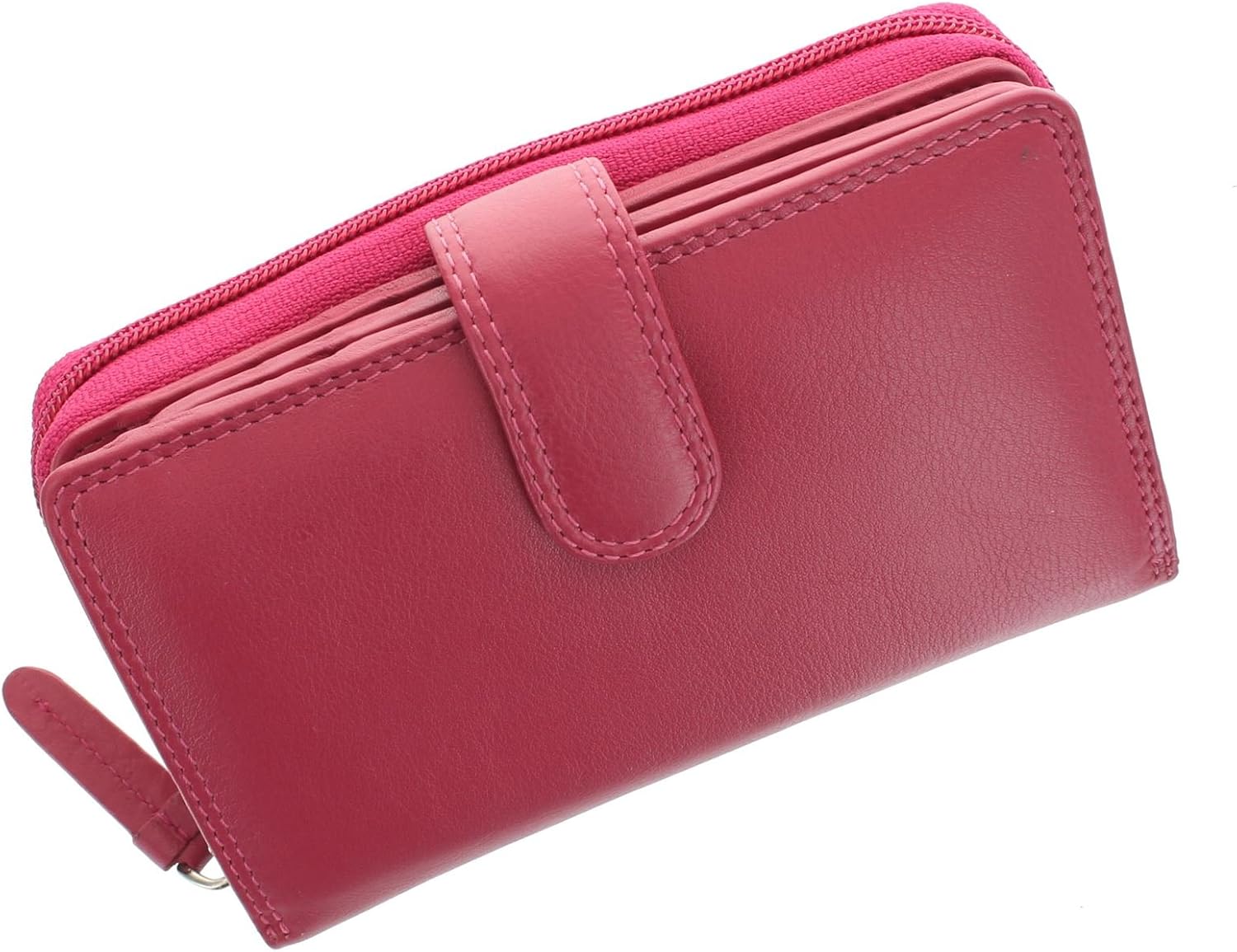 VISCONTI Heritage Collection Madame Leather Purse with Tab Closure RFID Blocking HT33 Fuchsia, standard size - Image 3
