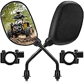 Kemimoto ATV Accessories Rear View Mirror 360 Degrees Ball-Type Rearview Mirror with 7/8" Handlebar Mount Clamp Compatible wi