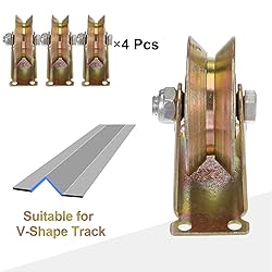 HARFINGTON 4pcs 3" V Groove Wheel Sliding Gate