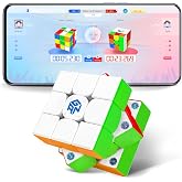 GAN 356 i Carry E, Smart Speed Cube for Beginners Kids, Battery Replaceable | App tracks &amp; improves skills, 3x3 bluetooth connected magnetic puzzle spatial awareness toys christmas puzzle gift for adults