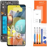 OLED for Samsung Galaxy A51 5G Screen Replacement for Samsung A51 5G LCD Display A516U SM-A516U LCD Digitizer Touch Assembly with Frame(Only for U Version for Support Fingerprint)