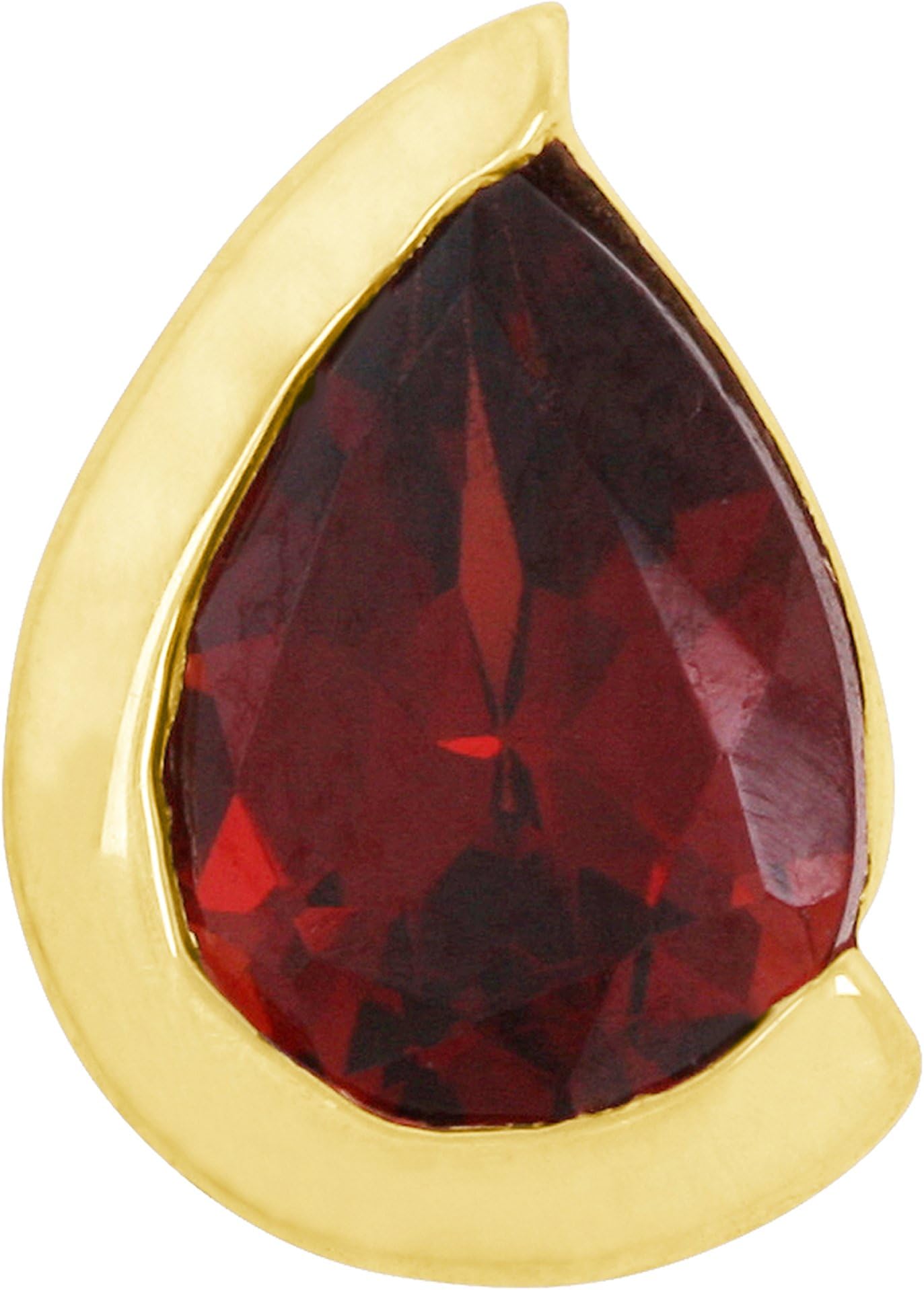 MyGold Garnet Pendant (without chain) Yellow Gold 14 carat 585 Gold Gemstone 9 mm x 6 mm Pear Cut Mini Gold Pendant Chain Pendant Necklace Mary Kay A 07346 G401 Gar