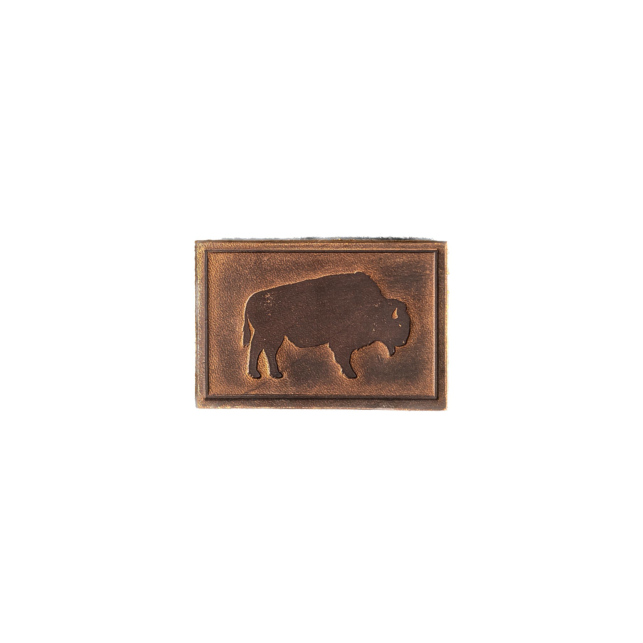 Bison Leather Patches with optional hook side