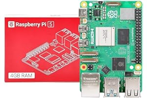AAAWAVE Raspberry Pi 5 Single Board 2.4GHz Quad-core 64-bit Arm Cortex-A76 CPU, Dual 4Kp60 Display Wireless Bluetooth 5.0 Development Board (4 GB)
