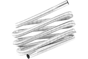 KAABEE Diesel Heater Exhaust Pipe Flexible Exhaust Tubing Generator Flex Extension Pipe Stainless Steel 1"/2.5cm Inner Diameter (118INCH 300CM)