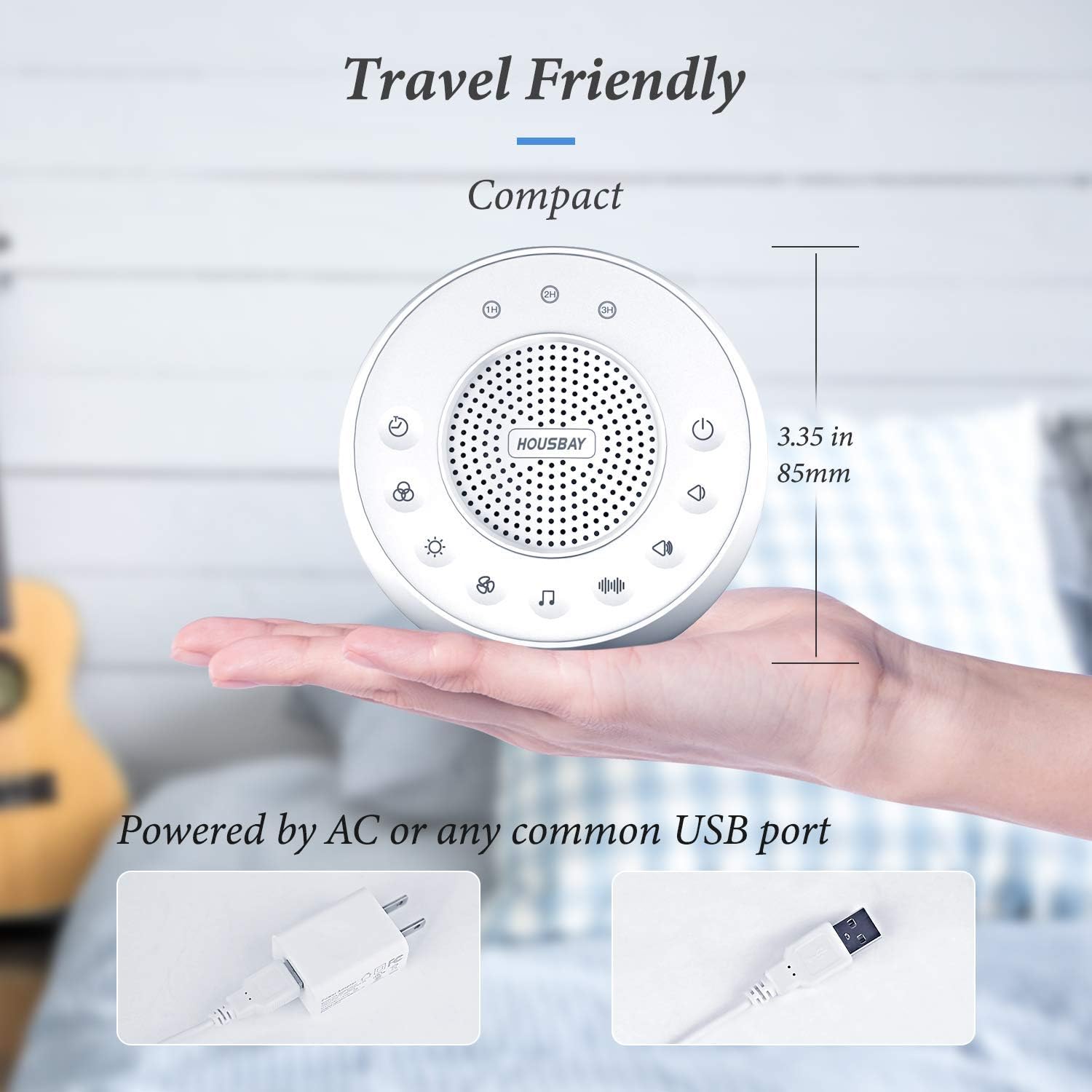 Housbay Glows White Noise Sound Machine - Night Light for Baby, Kids, 31 Soothing Sounds for Sleeping, Relaxation - Sleep Machine for Adults, Baby: Health & Personal Care