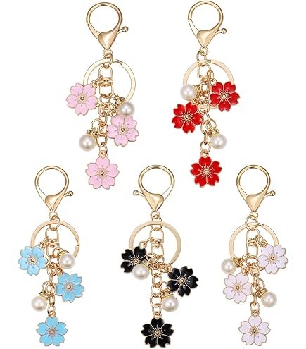 ♡♡専用♡♡ Amazon.com: ZXHStore Flower Keychain Pearl Pink Key Ring Wallet