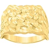 Jewels By Lux 10kt Yellow Gold Mens Nugget Fashion Ring