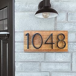 5" Zinc Alloy Floating House Number, Metal Modern