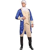Maxim Party Supplies Adult George Washington Colonial Patriot Costume For Men President 4 Piece Outfit