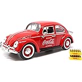 Coca-Cola 1/24 1967 Volkswagen Beetle with rear Decklid Rack & 2 bottle cases