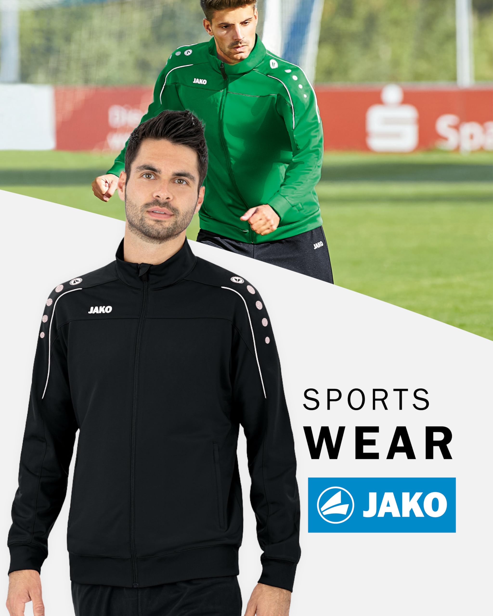 JAKO Unisex Trainingsanzug Polyester Classico, Schwarz, L 2