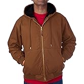 Smith's Workwear mens Sherpa-lined Duck Canvas Hooded Jacket