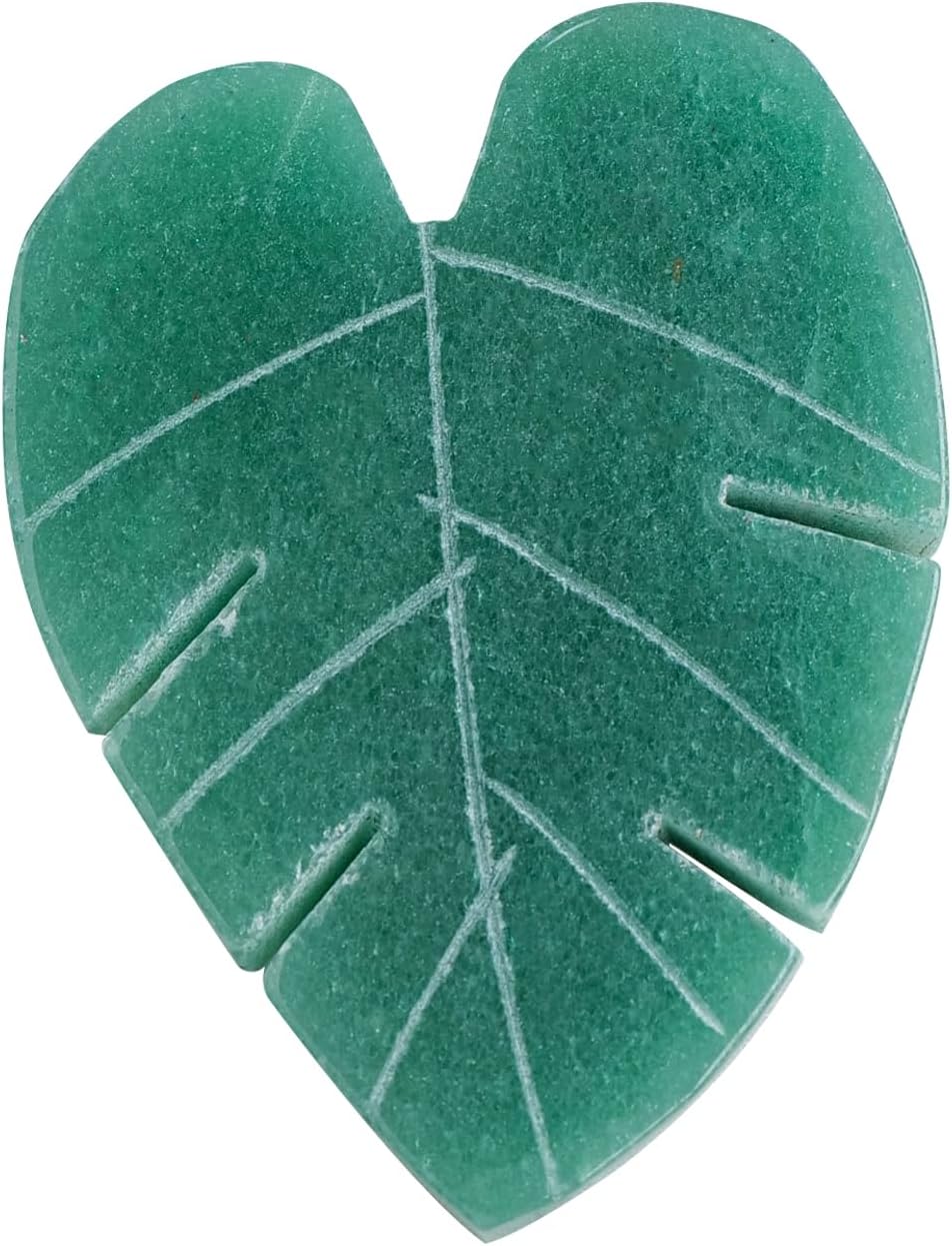 Indoor Fountains & Accessories - Runyangshi 1PCS Natural Crystal Green Aventurine Leaves Sculpture Hand-Carved Leaf Shape Crystal Healing Stone Figurines Reiki Crystal Gemstone Collection Home Decor Desk Decor