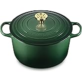 Le Creuset Signature 6.5-quart Deep Round Dutch Oven with Light Gold Crucible Knob - Enameled Cast Iron (Artichaut)