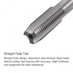 uxcell M8 x 1 Straight Flute Thread Tap and 7.0mm
