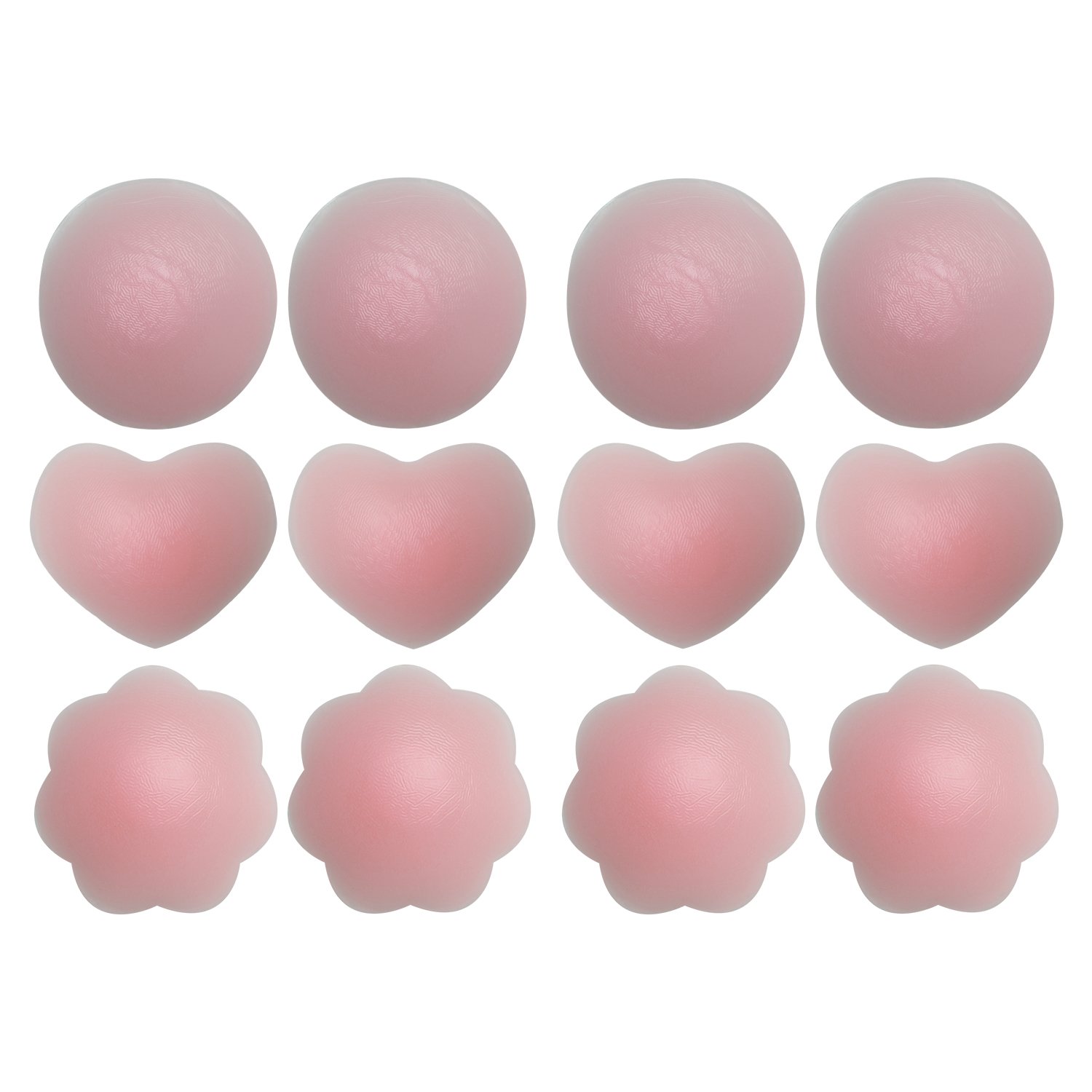 URSMART Pasties Womens Reusable Silicone Nipple Covers adhesive silicone pasties (6 set color)