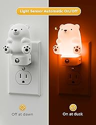 L LOHAS LED Night Light for Kids, 3D Cute Bear