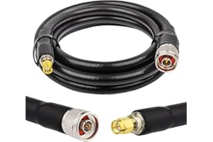 XRDS -RF KMR400 SMA to N Cable 6ft, N-Male to SMA-Male Connector Low Loss Extension Cable 50 Ohm SMA Cable for 3G/4G/5G/LTE/ADS-B/Ham/GPS/WiFi/RF Radio to Antenna Use
