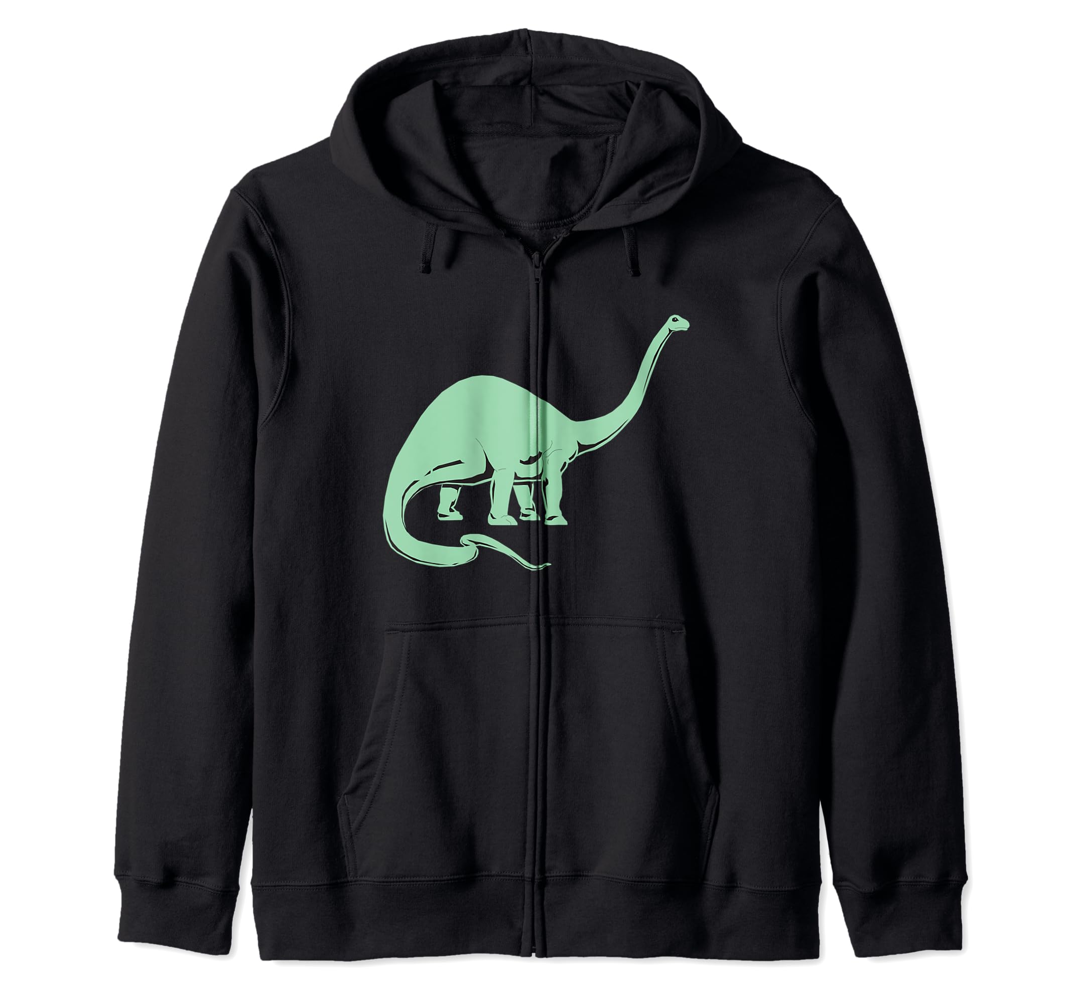 Brontosaurus Long-Necked Dinosaur Gentle Giant Dinosaur Zip Hoodie