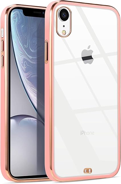 Amazon Co Jp Iphone Xr ケース クリア Iphonexr スマホケース Tpu 透明 耐衝撃 シリコン スリム 薄型 6 1インチ メッキ加工 アイフォンxr 携帯カバー 桜ピンク 家電 カメラ