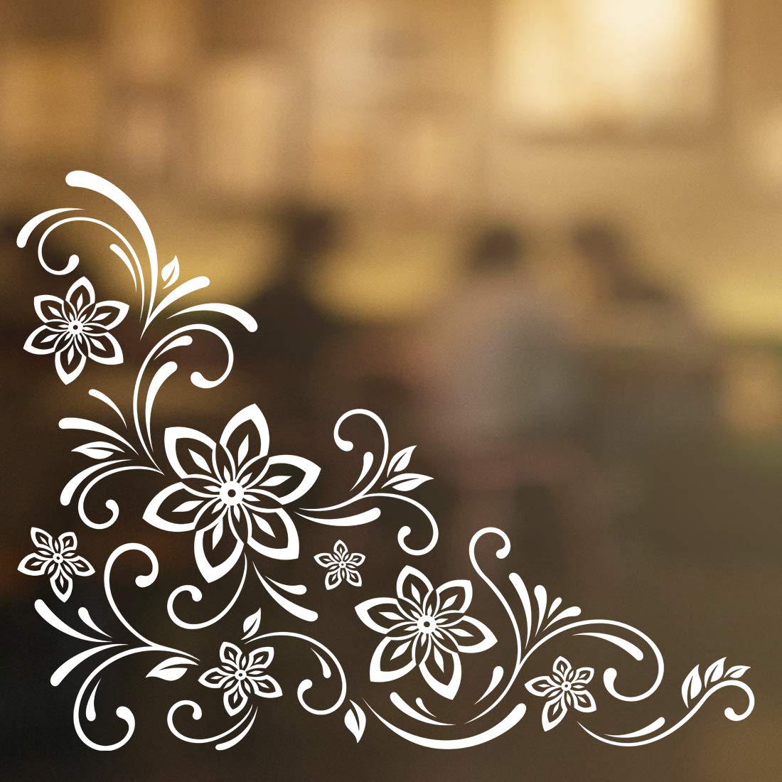 Flowers Wall Sticker Tree Decal Flower Art Bedroom Living Room Stickers decir Rose Kid Nursery Decals Wallpaper Blossom Mural Vinyl Removable Decoration Girl Decor Baby boy Large Floral