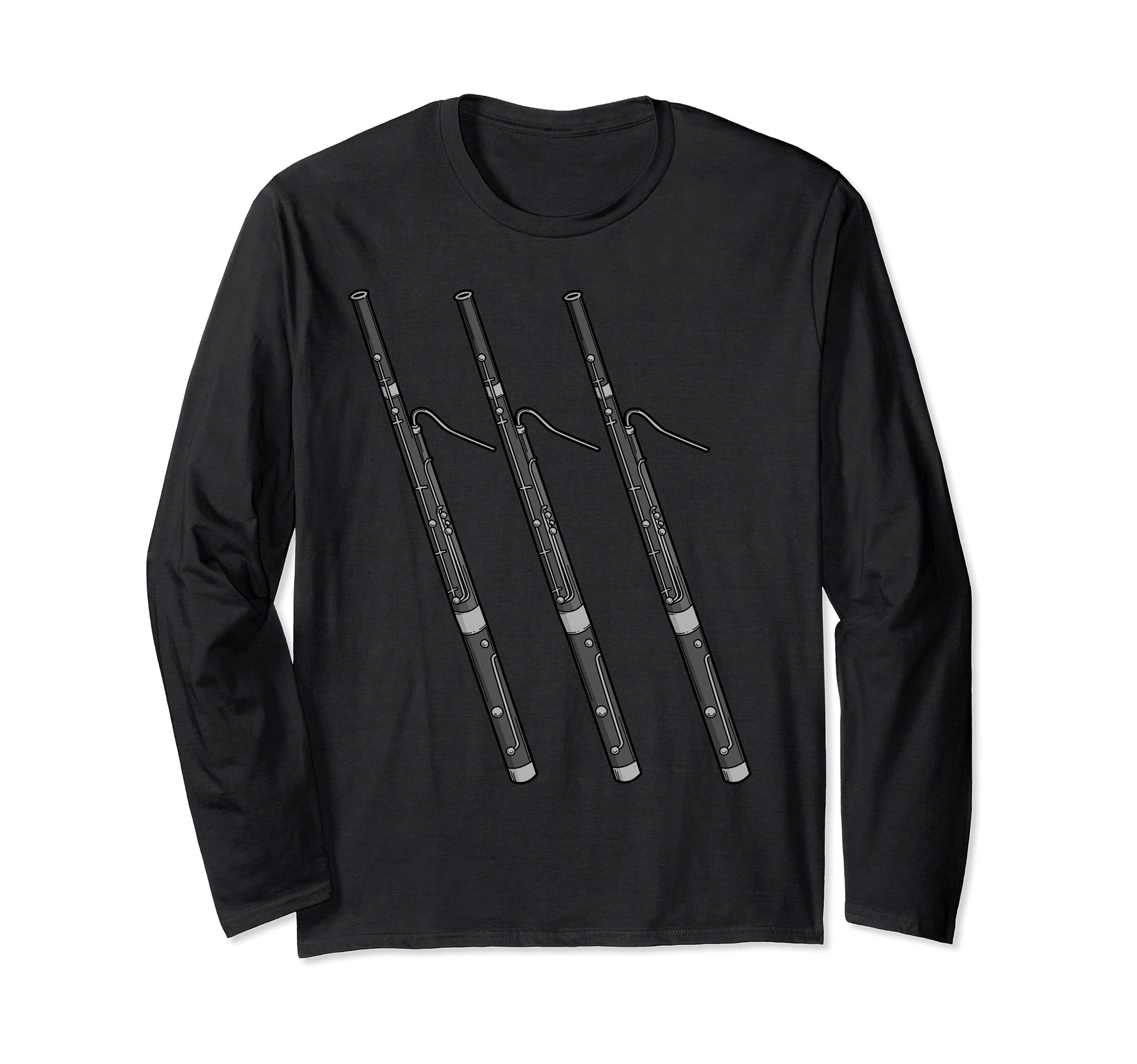 Retro Bassoon Music Men Women Jazz Music Vintage Bassoon Long Sleeve T-Shirt