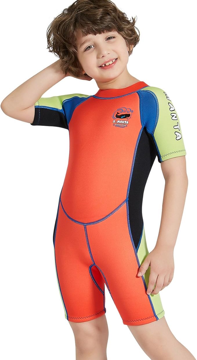 DIVE & SAIL Kids 2.5mm Warm Wetsuit One Piece UV Protection Shorty Suit