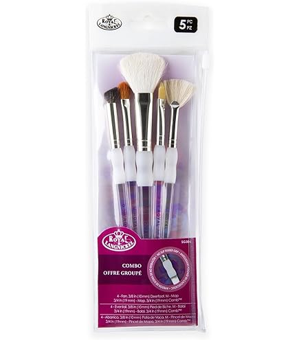 Royal Langnickel Soft-Grip Golden Taklon Brush - Short Handle, Deer