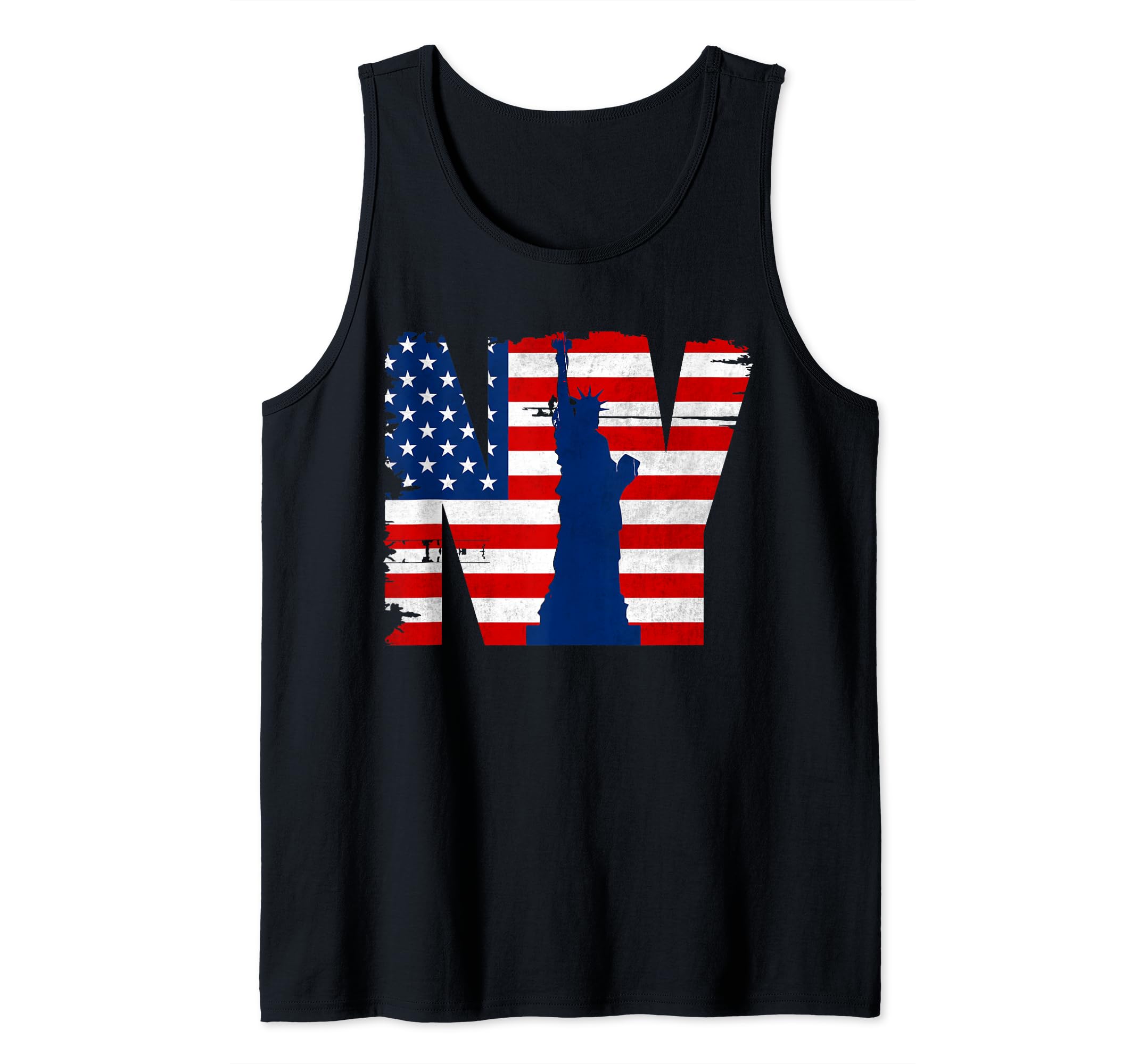 Vintage New York City USA Flag Graphic Tees, New York City Tank Top
