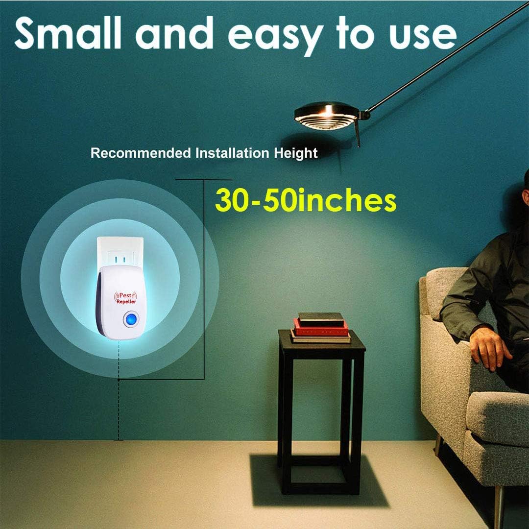 Magic Metal Ultrasonic Pest Repeller 6 Pack, Electronic Indoor Pest Ultrasonic Repeller Plug in, Pest Control for Home, Warehouse, Living Room, Bedroom : Garden & Outdoor