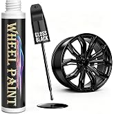 cocomfix Gloss Black Rim Touch Up Paint, Wheel Scratch Repair Pen, 1 fl oz | Wheel Paint for Curb Rash &amp; Scratches on Alloy &amp; Metal Rims, Rim Repair Kit with a Scratch-Resistant Gloss Black Finish