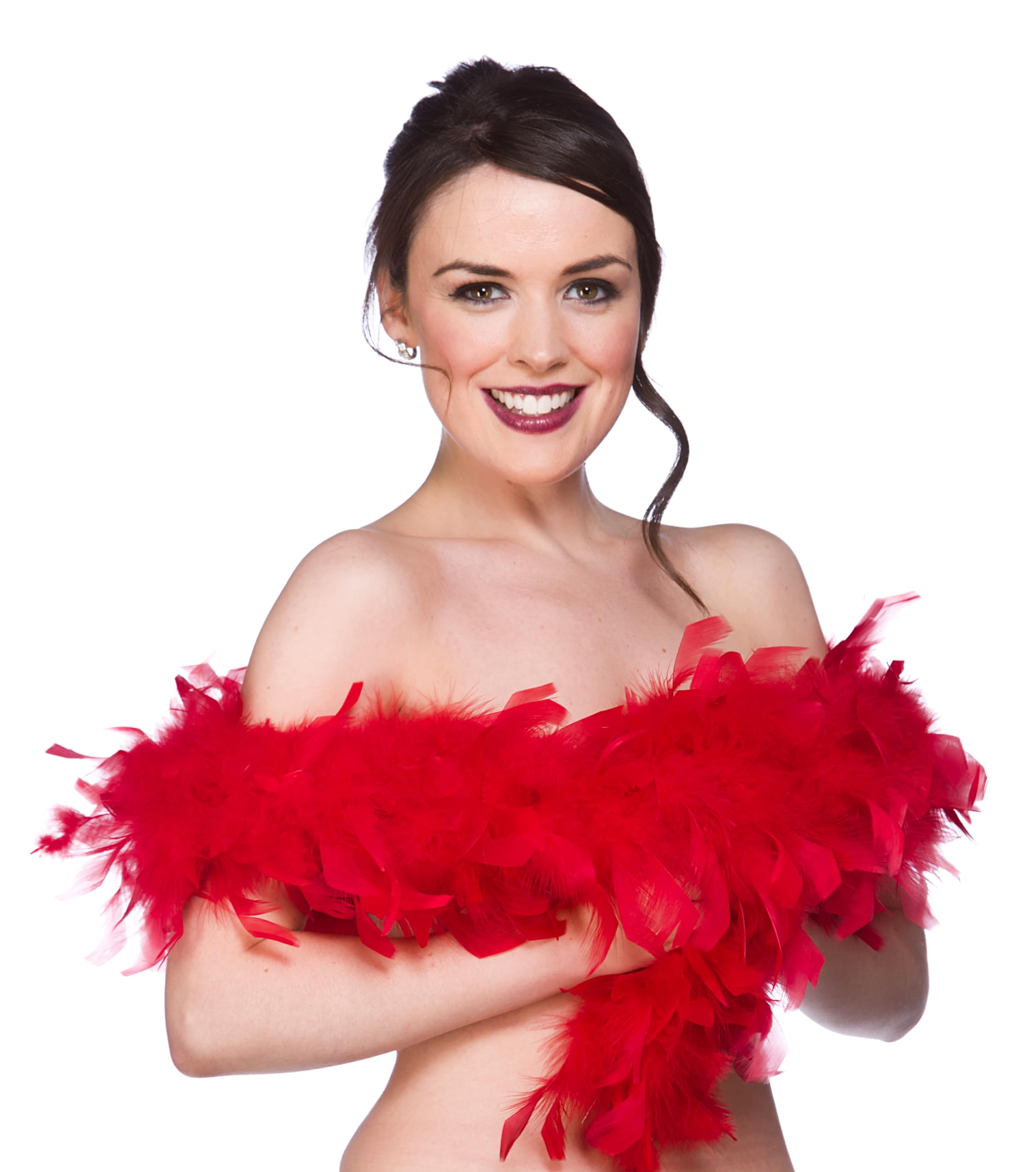Wicked Costumes Adult Unisex Feather Boa Fancy Dress Accessory - Red