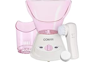 True Glow by Conair Gentle Mist Moisturizing Facial Steamer with Cleansing Brush