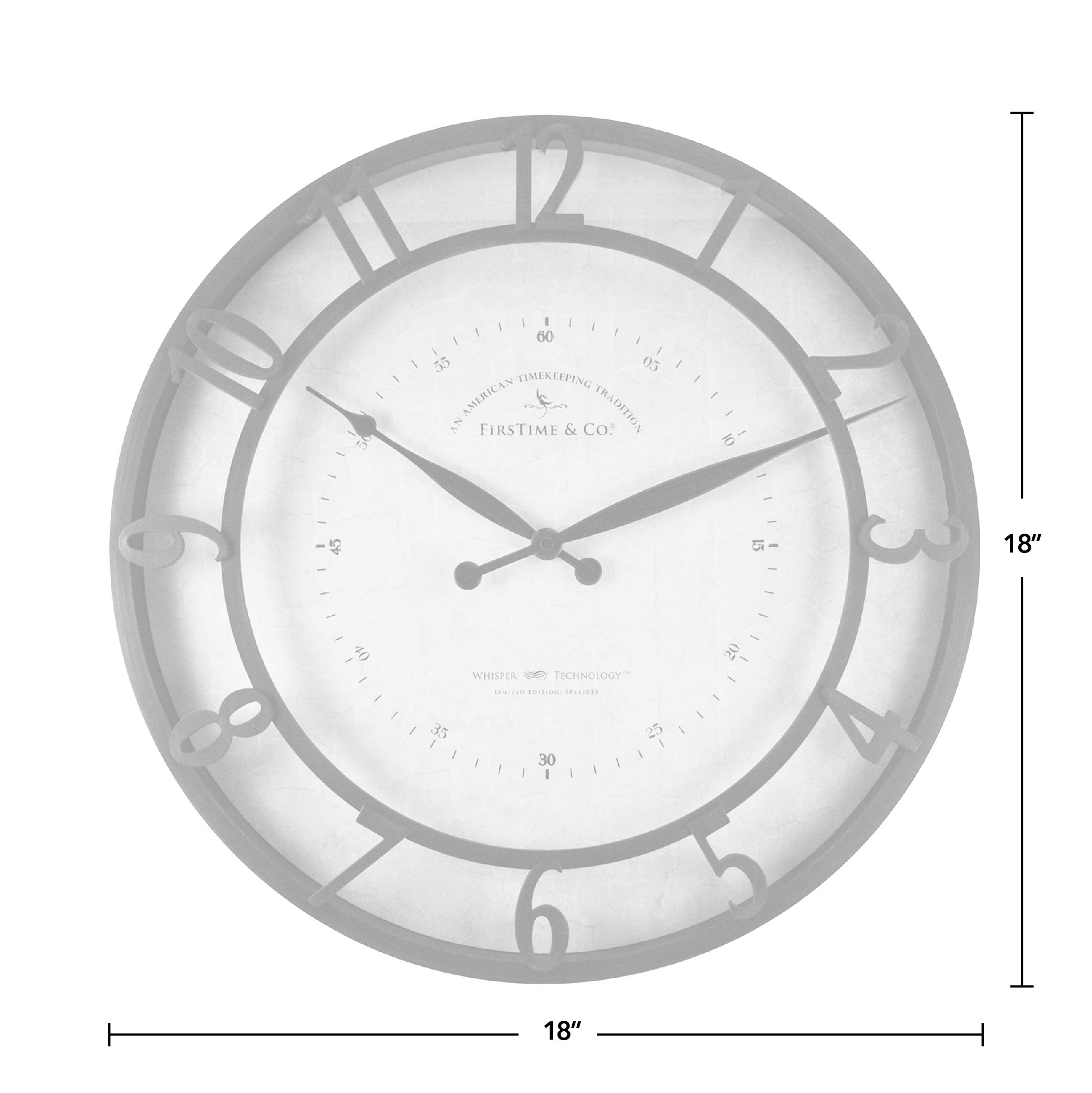 FirsTime & Co. Round Kensington Whisper Wall Clock
