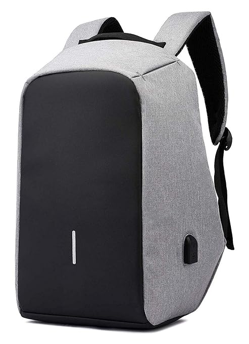 ZAxe Anti-Theft Laptop Backpack/Laptop Bag/College Bag/School Bag/Casual Backpacks/Bags & Backpacks/USB Bag/Smart Bag/Travel Bag/with USB Charging Port (Color-Grey)