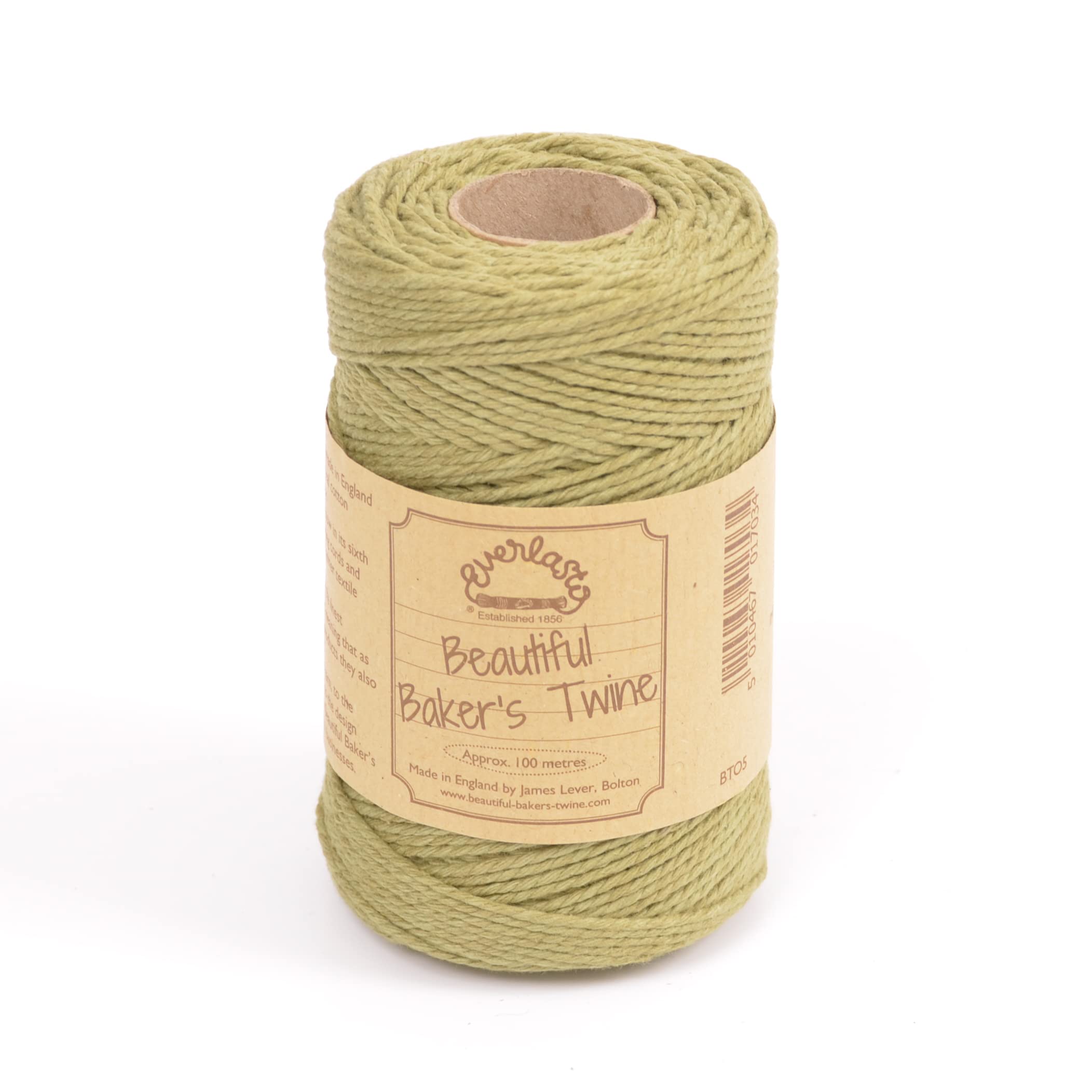 100m - Everlasto 'Solid' Beautiful Baker's Cotton Craft Twine (2mm approx) (OLIVE)