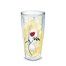 Tervis 1263790 Disney-Beauty and the Beast: Rose Insulated Tumbler with Wrap, 24oz, Clear