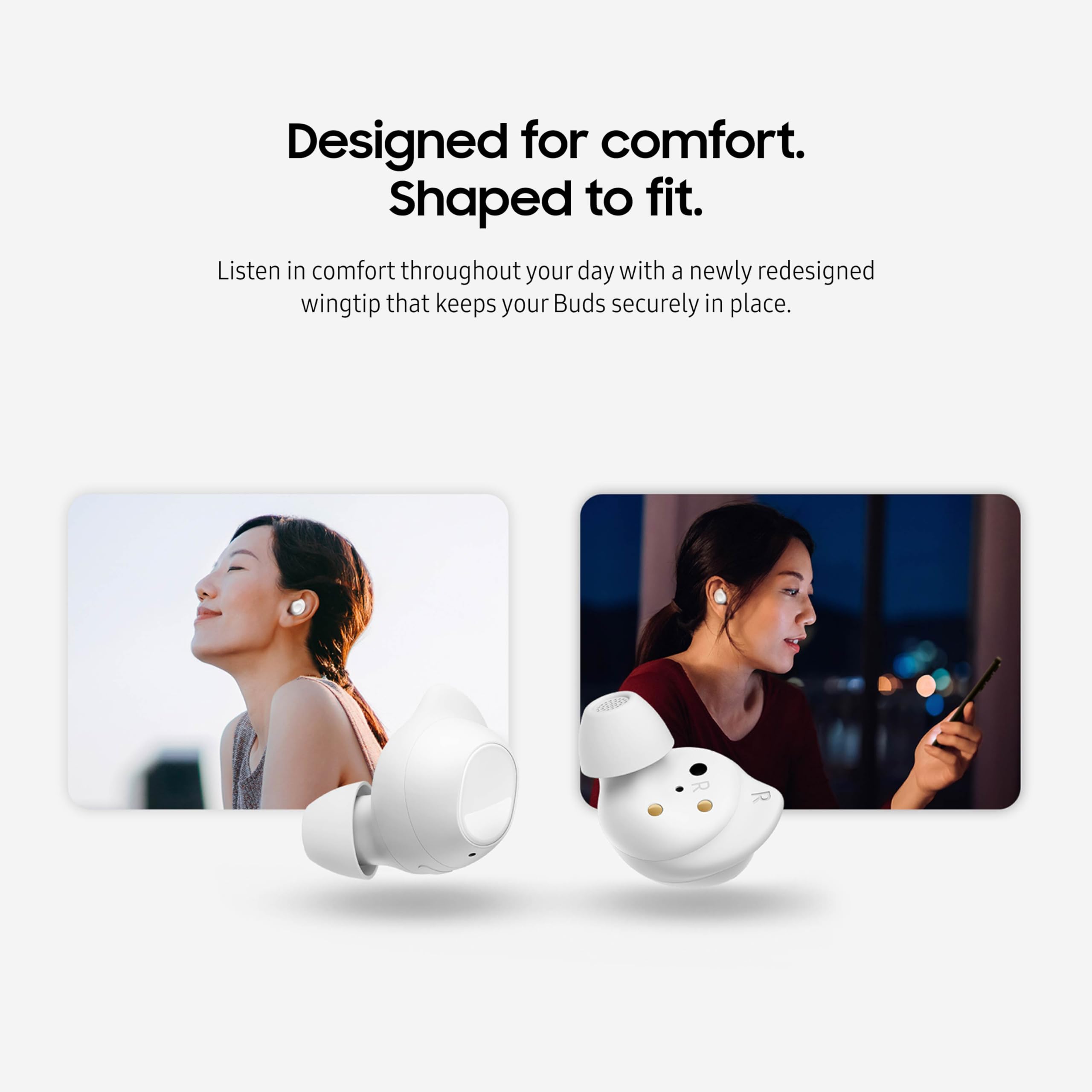 Samsung Galaxy Buds FE True Wireless Bluetooth Earbuds, Comfort and Secure in Ear Fit, Auto Switch Audio, Touch Control, Built-in Voice Assistant, White [US Version, 1Yr Manufacturer Warranty] - Image 2