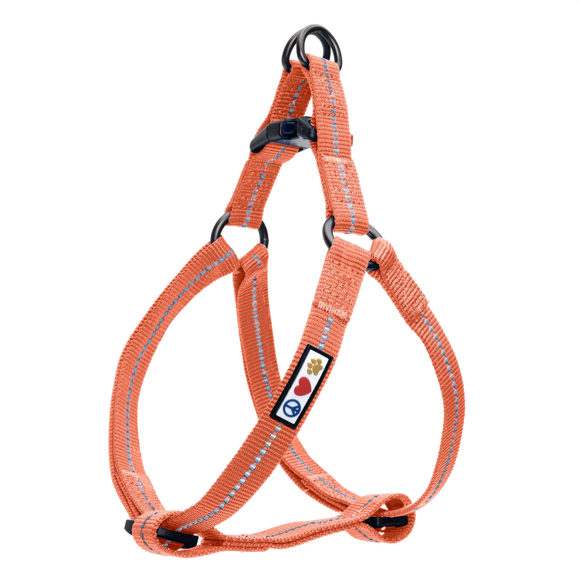 Pawtitas Medium Dog Harness - Reflective, Adjustable, Recycled Coral Dog Harness