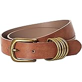 JIEDE Brown Belt for Women Fashion Womens Casual Belts Ladies Stylish Waist Belt with Vintage Buckle for Jeans Pants