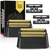 FAMELEC Black Razor Blades 5 Star Series for Wahl Foil Shaver Replacement Head Model 7031-100, 7043-100, Foil & Cutter Bar Assembly Compatible with Wahl Finale Replacement Foil, Head Shavers for Men