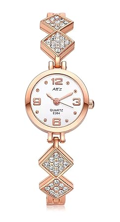 Att'z Analogue Multicolour Dial Diamond Studded Women's and Girl's Watch