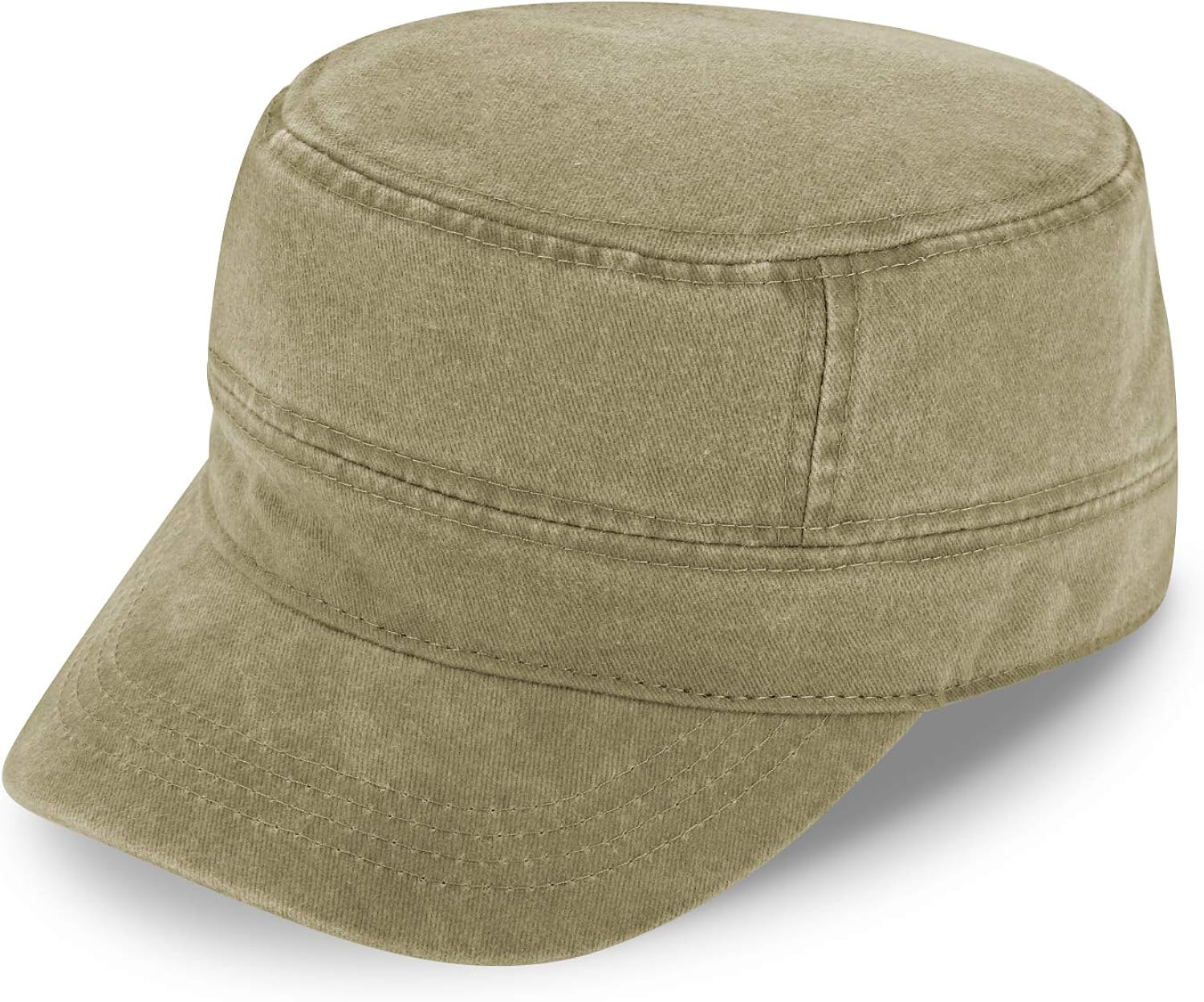 Chapeau casquette brodé femme beige réglable style militaire