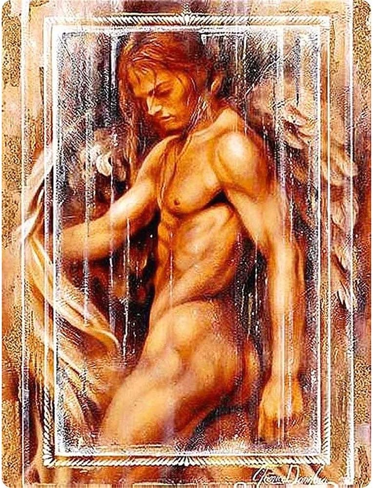 Diy Oil Painting Paint by Number Kit for Adults, Color by Number,Sexy Nude Naked Man,16''X20''