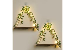 JOPSTDI Floating Shelves for Wall,Plant Wall Decor,Hanging Shelf,Cottage Core Decor,Room Decor Aesthetic,Floating Shelves for No Drilling,Trinket Shelf,Christmas Decorations,Two-Piece Set